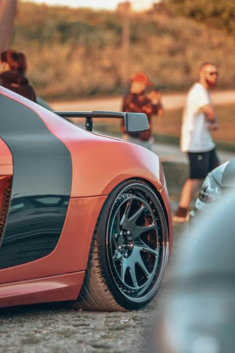 Electric car close-up